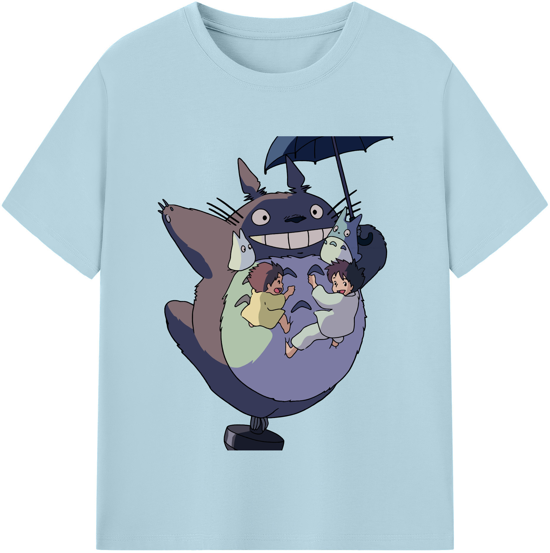 （画像用） となりのトトロ 草壁メイ 草壁サツキ My Neighbor Totoro Satsuki Kusakabe Mei Kusakabe 綿100％半袖Tシャツ（フロントプリント）